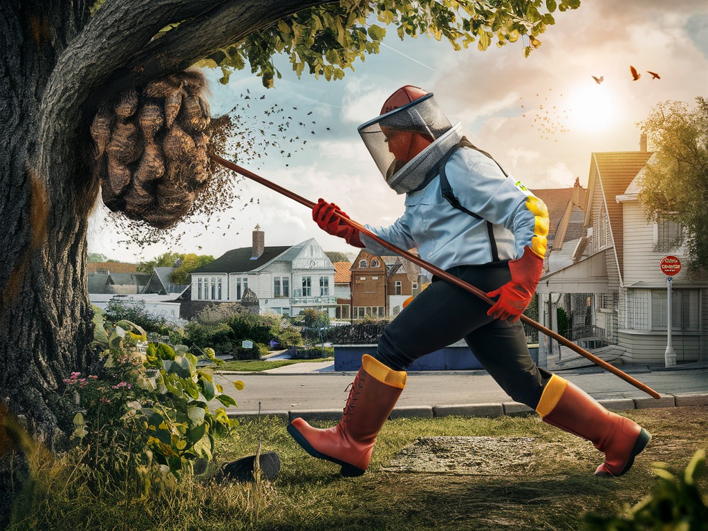 Destruction de nid de guêpes  Saint Genis Laval